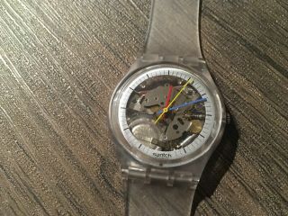 1985 Swatch Watch - Jelly Fish - Thin Hands 5025 P