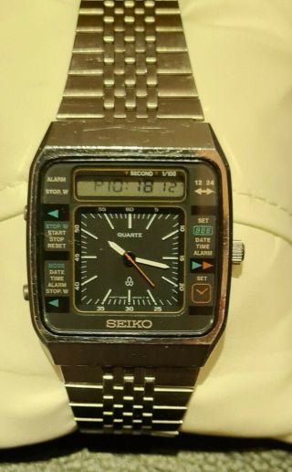 Vintage Seiko James Bond Style Seiko H357 - 5180 Analog Lcd Watch - See Listing