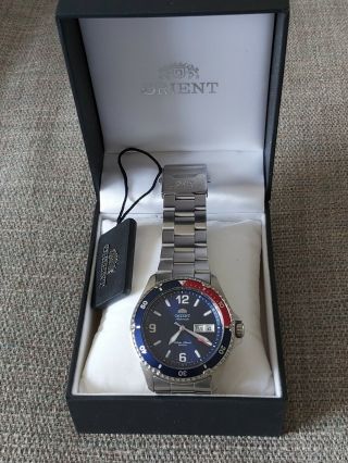 Orient Mako Ii Watch Pepsi 41.  5mm Steel Dive Watch Faa02009d9
