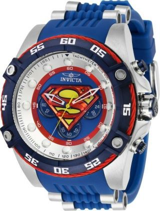 Invicta Dc Comics Superman Mens 52mm Limited Edition Stainless Steel Watch 29121