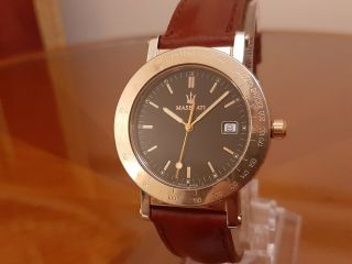 Maserati Quartz Vintage Swiss Made Watch 37mm Eta 955 412