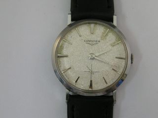 Vintage Longines Watch Fancy Dial Cal 23z Stainless Steel Case 1958