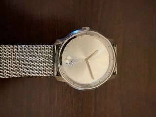 Movado Bold 3600260 Silver Stainless Steel Men ' s Swiss Quartz Watch Pre Owned 2