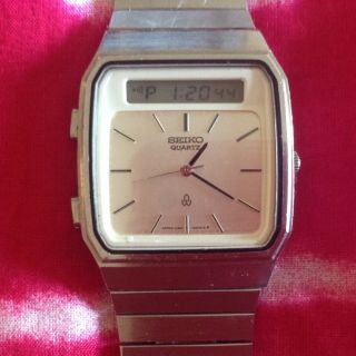 Vintage Watch Mens Seiko Quartz Japan Analog Digital H357 - 5000 1980 