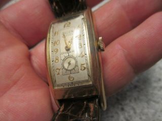 Vintage Gruen Curvex Art Deco 10k Gold Filled Wrist Watch