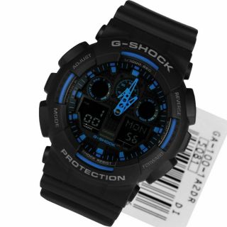 Mens Casio G - Shock Hyper Blue Xl Ga - 100 - 1a2er 1a2dr Watch Rrp £159