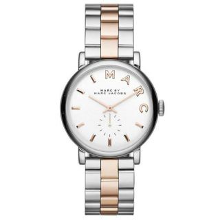 Marc Jacobs Mbm3312 White Dial Two Tone Stainless Steel Ladies Watch