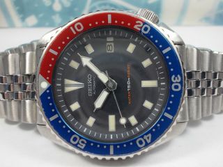 Seiko 150m Scuba Date Automatic Mens Watch 7002 - 700a,  Pepsi (sn 590104)