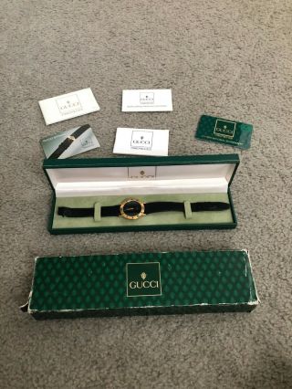 Vintage Gucci 3000m Wristwatch Watch Complete Case Box Paperwork