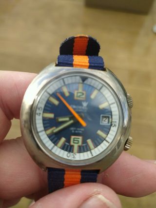 Cronel Jet King Diver Rare Vintage Swiss Made Watch No Chronograph 5atm