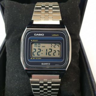 Nos Casio B - 211 Digital Watch Japan Module 580 Vintage 1985 In Chrome