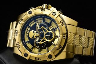 Invicta Men 52mm Limited Edition Marvel Punisher Chronograph Gold Bracelet Watch 3
