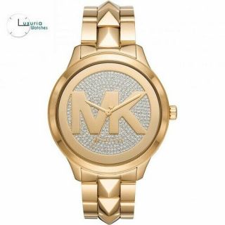 Michael Kors Runway Gold Stainless Steel Bracelet Mk6714 Womens Watch