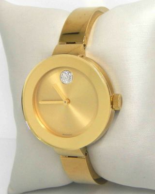 Movado Bold Champagne Dial Yellow Gold Pvd Ladies Watch 3600201