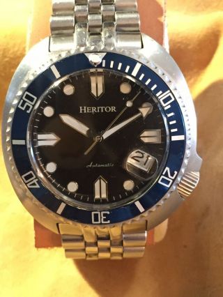 Mens Diver Waterproof 200 M Heritor Automatic Wristwatch Seiko Nh35a Movement