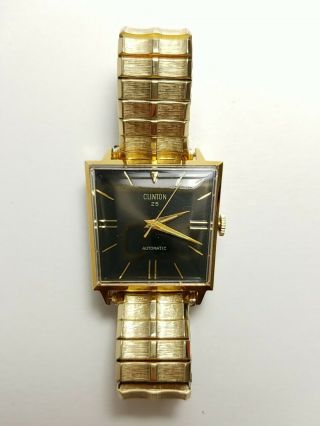 Rare Vintage Clinton Automatic Watch From Chicago Illinois Usa