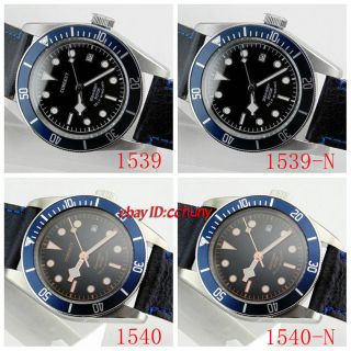 Corgeut 41mm Blue Bezel Black Dial Sapphire Glass Automatic Watch
