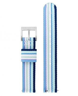 Mondaine Classic Multicoloured Textile Strap White Dial 2