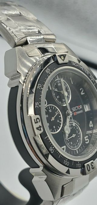 Expander 202 Chrono 12 Hours Sector Watch Men ' s On A Bracelet And A Black Dial 2