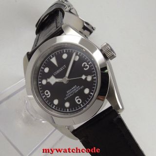 41mm Corgeut Black Dial Sapphire Glass Miyota 8215 Automatic Mens Watch C104