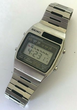 Vintage Seiko Alarm Chronograph Stainless Steel Mens Watch,  Ref.  A158 - 5060