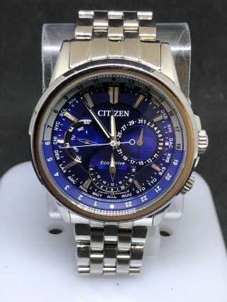 Citizen Eco Drive Mens Bu2021 - 51l Stainless Blue Dial Analog Watch 14