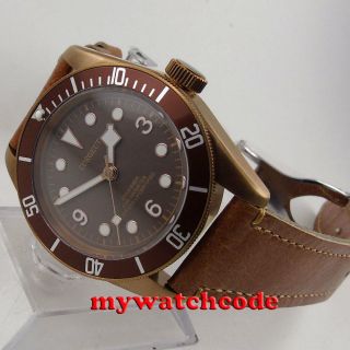 41mm Corgeut Coffee Dial Coffee Pvd Case Sapphire Glass Automatic Mens Watch C74