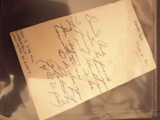 Elizabeth Taylor 1977 Hand Signed Note