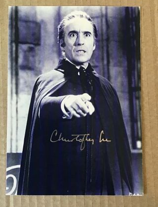 Christopher Lee Signed Autographed Dracula Picture,