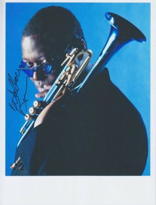 Wallace Roney In Person Signed Glossy Photo 8x11 Inch,  20x27cm Jazz