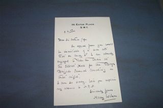 Field Marshall Sir Henry Wilson Autograph Letter Signed Two Months Before Death
