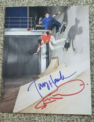 Ultra Rare Autograph Signed Tony Hawk And Steveo Limited Print Skateboard Photo