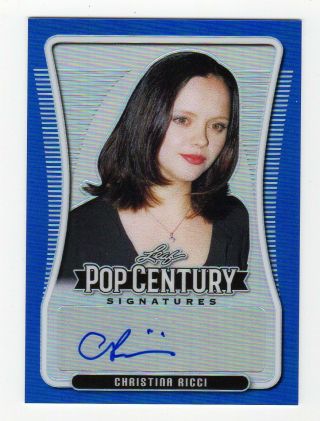 2020 Leaf Pop Century Christina Ricci Blue Border Autograph Card 6/10