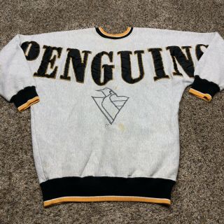 Legends Athletic Mens Sweatshirt Vintage Pittsburgh Penguins Size Large