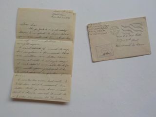 Wwii Letter 1944 503rd Parachute Infantry Hammond Indiana Australia Ww Ii Ww2