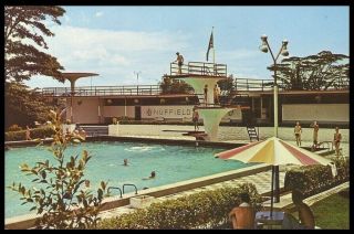 Singapore Nuffield Swimming Pool Beach Road C1970s Early Postcard (l106)