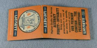 Early Rare Liggett Drug Stores Matchbook - Great Graphics -