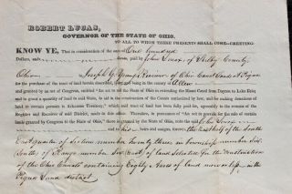 Signed - Robert Lucas - 9th Governor of Ohio & 1st Governor of Iowa Territory 3