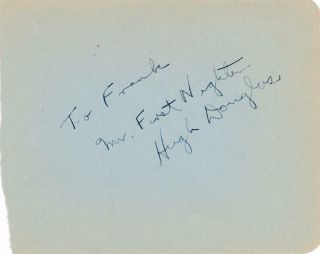 Hugh Douglas - Vintage Signed Album Page