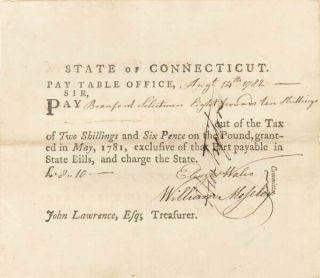 Pay Table Office Order Signed By General Huntington