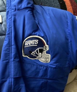 NFL NY Giants Vintage 90’s long hooded coat - made in USA 3