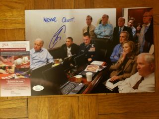 Obama Situation Room Photo 8x12 Bin Laden Signed By Robert O 