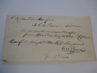 Documents Autographs Antique Judge John M Niles Elisha Pease Texas Governor 1832