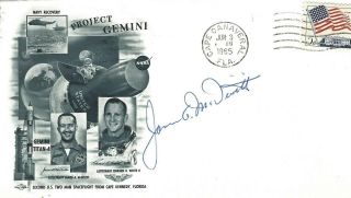 Astronaut James Mcdivitt Signed 6/3/1965 Project Gemini Fdc Cover Apollo Usaf