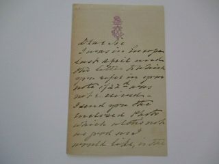 John Lee Carroll Antique American Autograph Signed Letter Governor Maryland1887