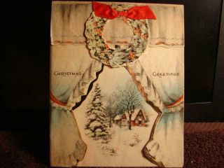 Vintage " Like A Little Wreath Of Holly " Christmas Greeting Card