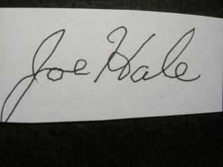 JOE HALE Hand Signed Autograph CUT With 4X6 PHOTO DISNEY ARTIST 101 DALMATIONS 2