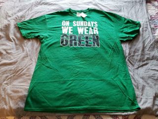 On Sundays We Wear Green Philadelphia Eagles Football T - Shirt Adult Xl Nwt