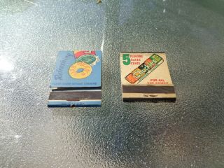 2 Vintage Matchbook Covers Life Savers Chuckles Candy