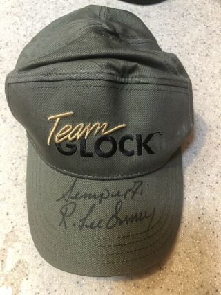 R.  Lee Ermey Autographed Team Glock Gunny Approved Hat